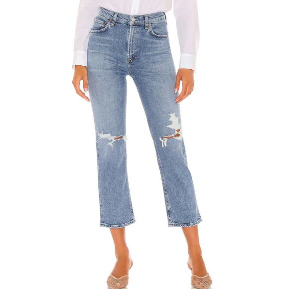 AGOLDE Mid Rise Straight Leg Jeans in Whiplash Size 31 - Picture 1 of 6